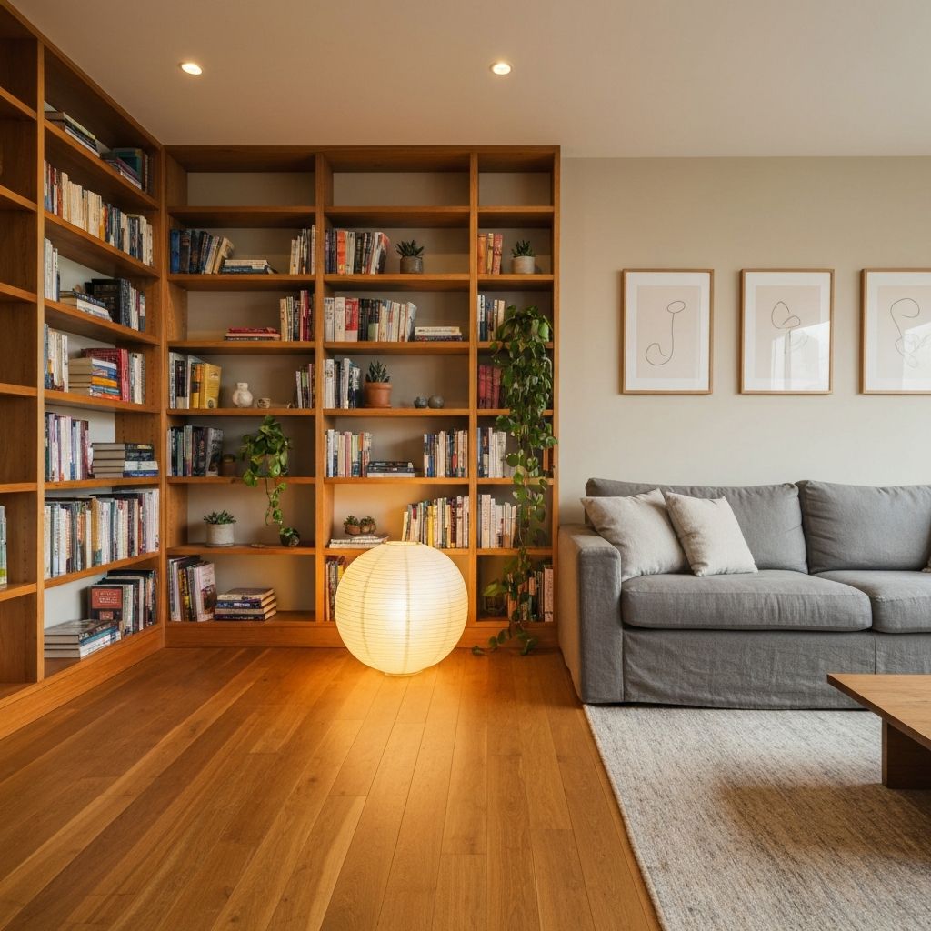 読書と音楽に包まれるリビング